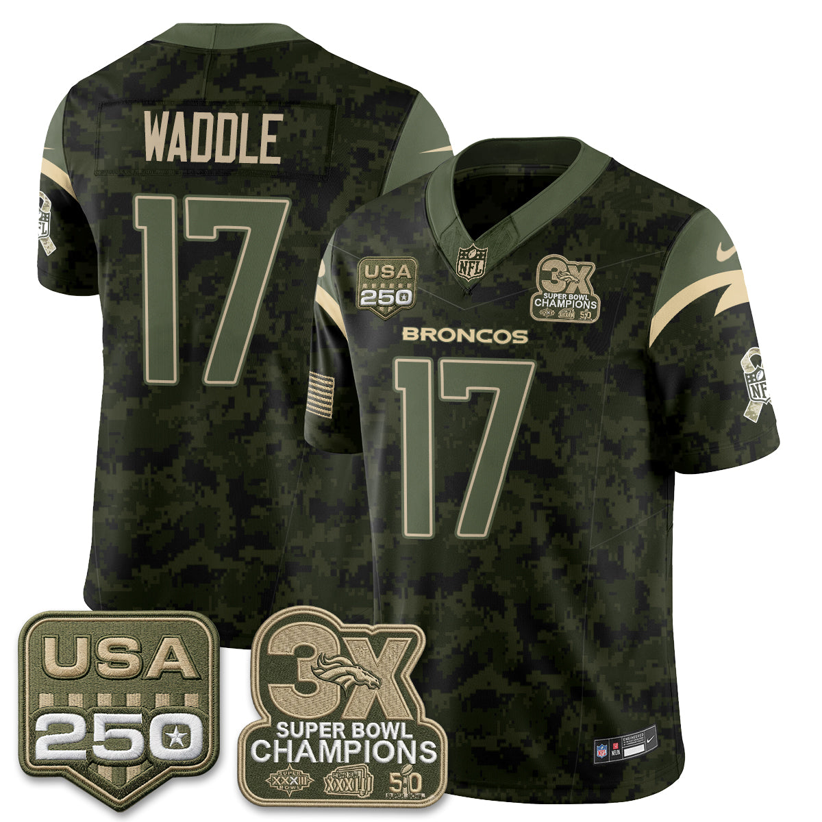 Denver Broncos 2026 Salute to Service Edition Vapor Jersey - Stitched