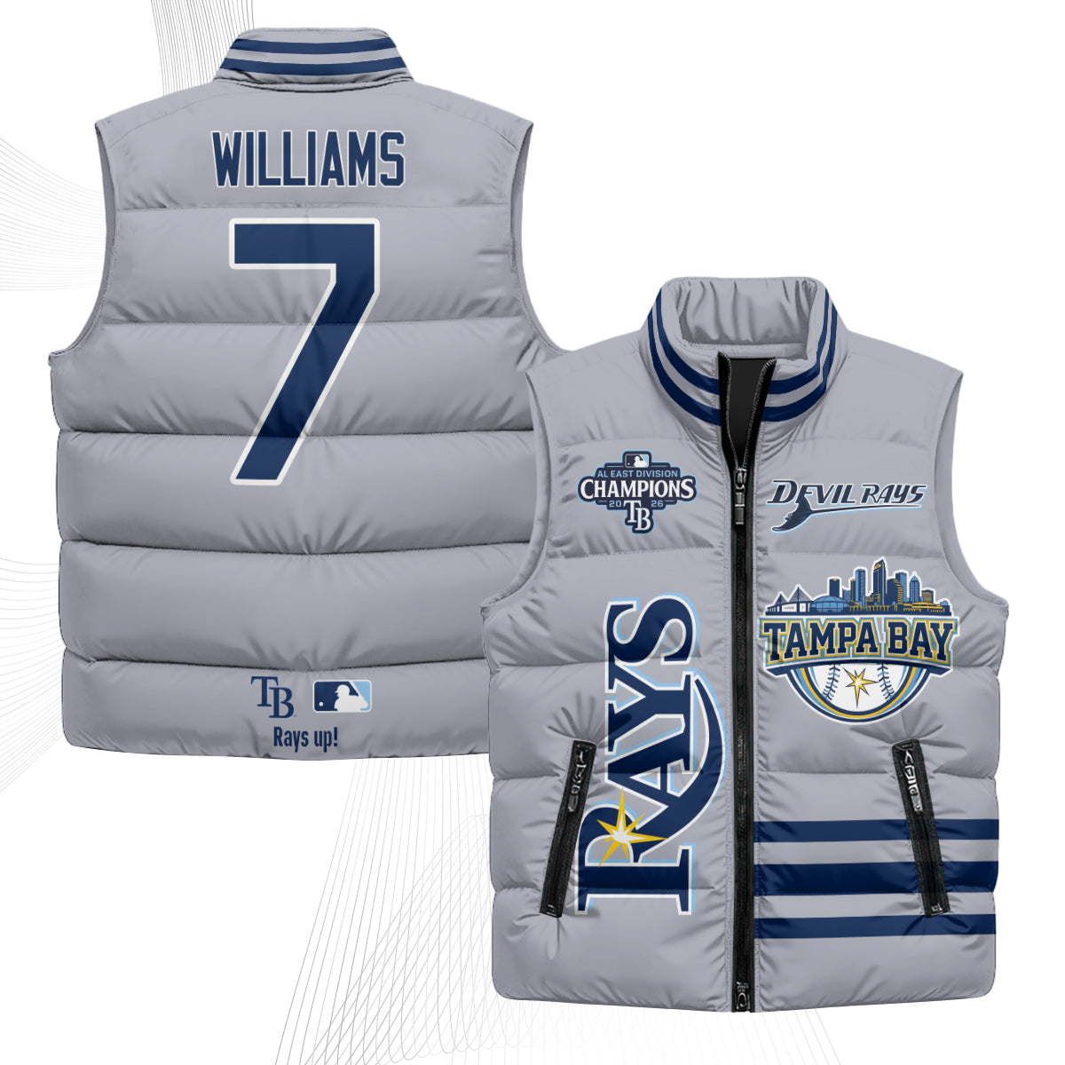 Tampa Bay Rays "Devil Rays" Puffer Vest - Printed