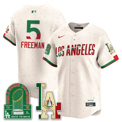 Los Angeles Dodgers Mexico Style Vapor Jersey- Stitched