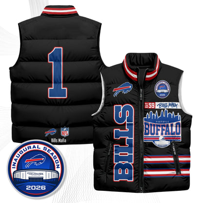 Buffalo Bills "Mafia" Edition Puffer Vest - Printed