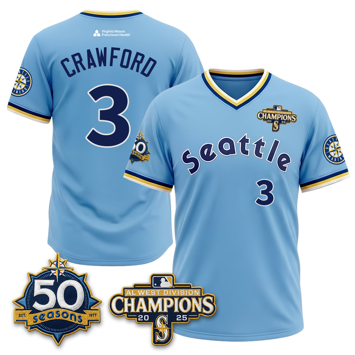 SEA 50th Anniversary Throwback Limited Jersey - All Stitched