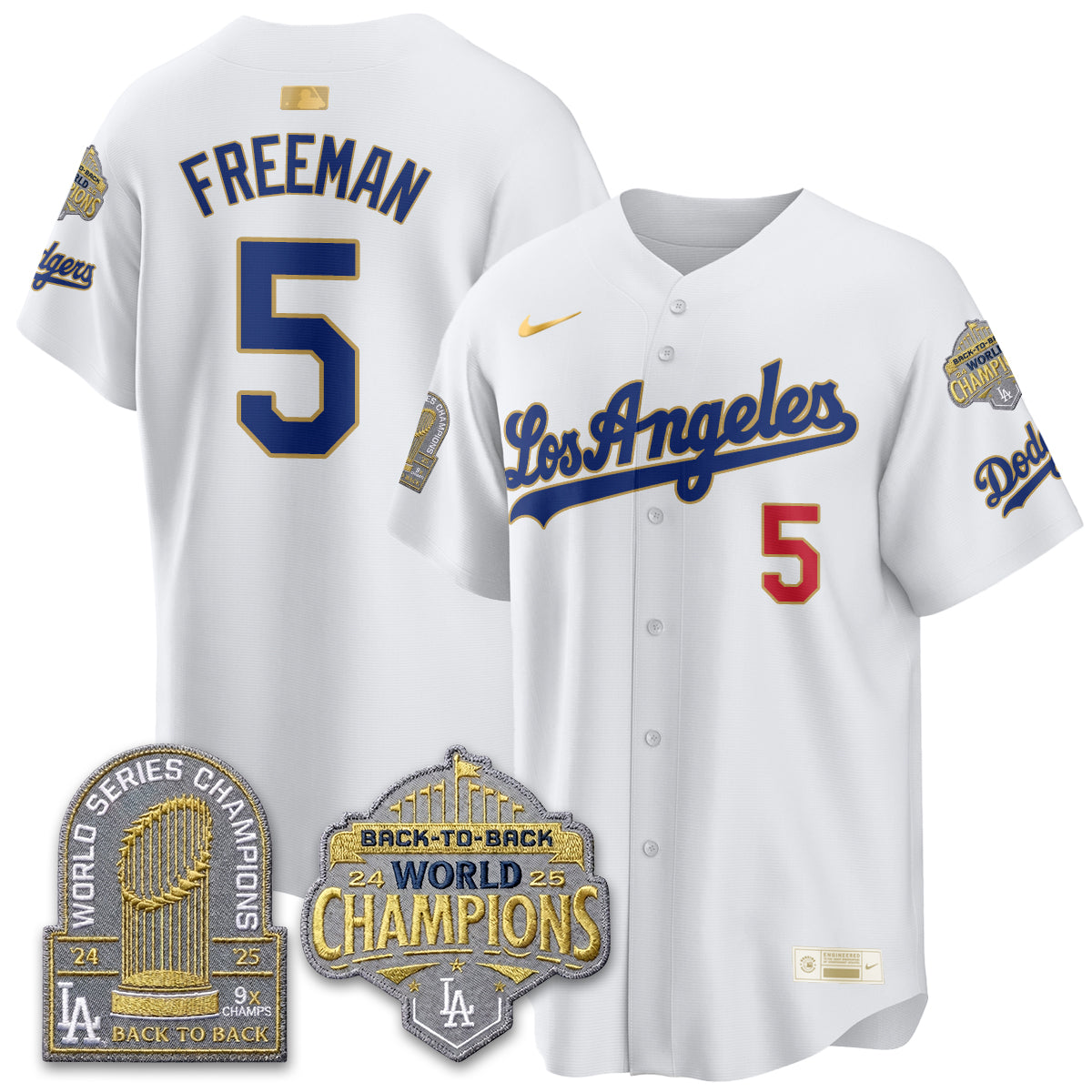 LAD Gold Collection Limited Gold Jersey - 9x & B2B Champs - All Stitched