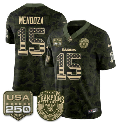 Las Vegas Raiders 2026 Salute to Service Edition Vapor Jersey - Stitched