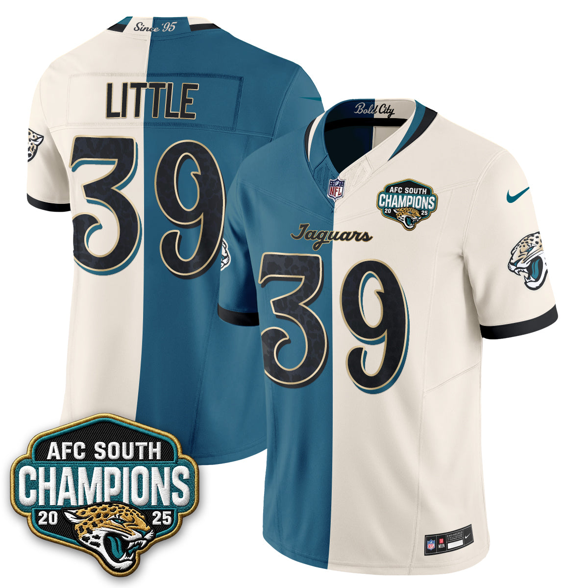 Jacksonville Jaguars 2026 Rivalries Split Vapor Jersey - Stitched