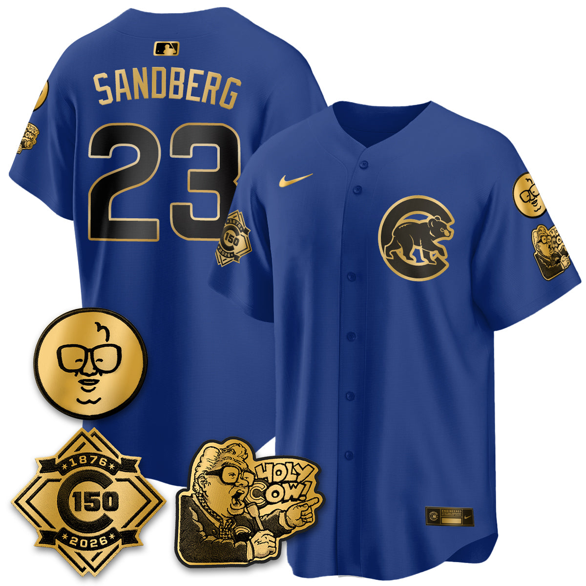 CHC 150th Anniversary Harry Caray Holy Cow Vapor Premier Limited Jersey - All Stitched V3