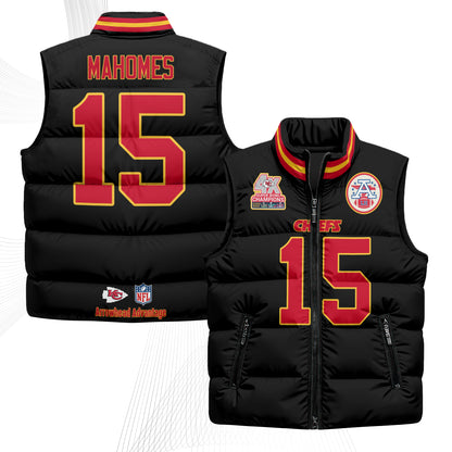 KC 4X Champs Gold Edition Puffer Vest - Printed