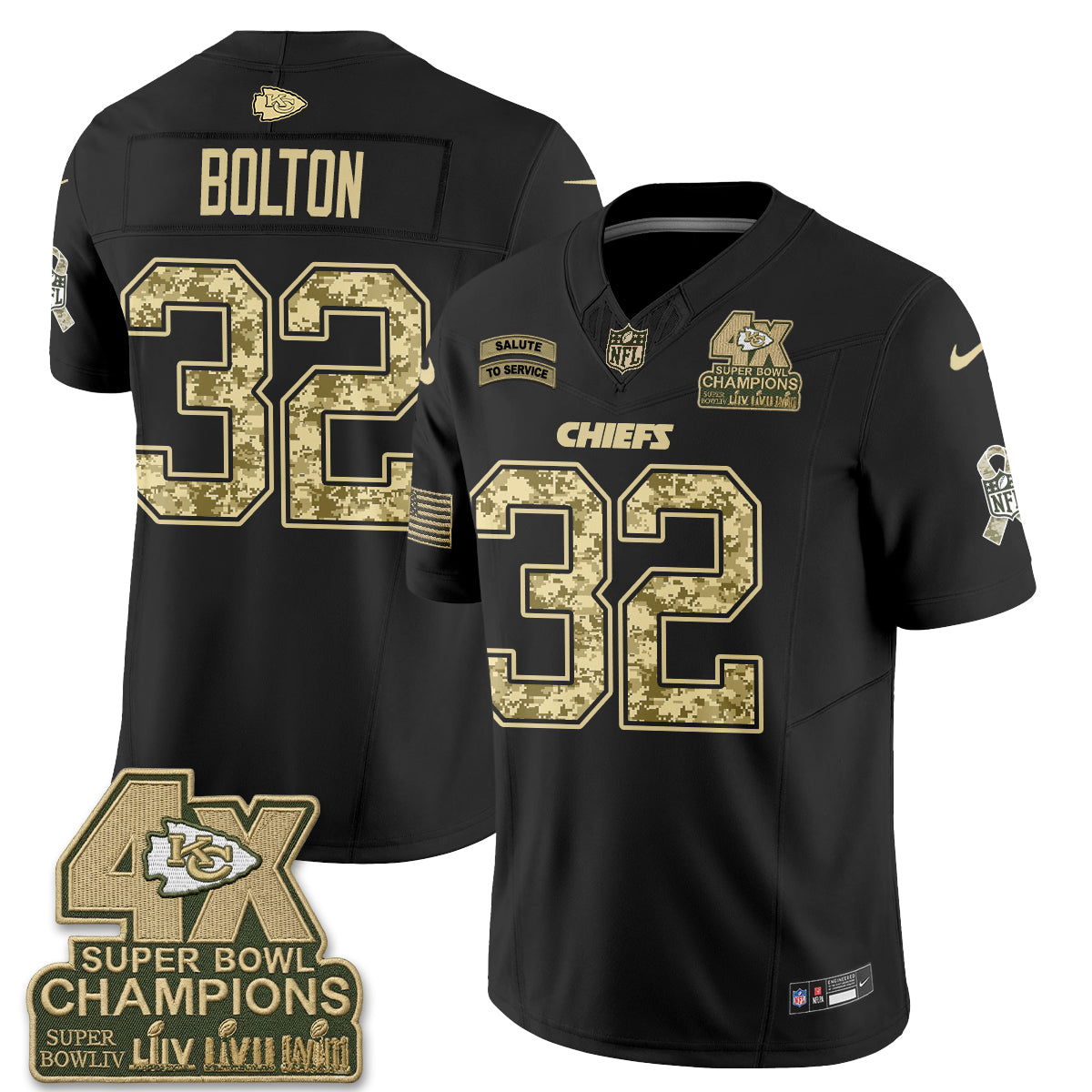 Kansas City Chiefs 2026 Salute to Service Vapor Jersey V2- Stitched