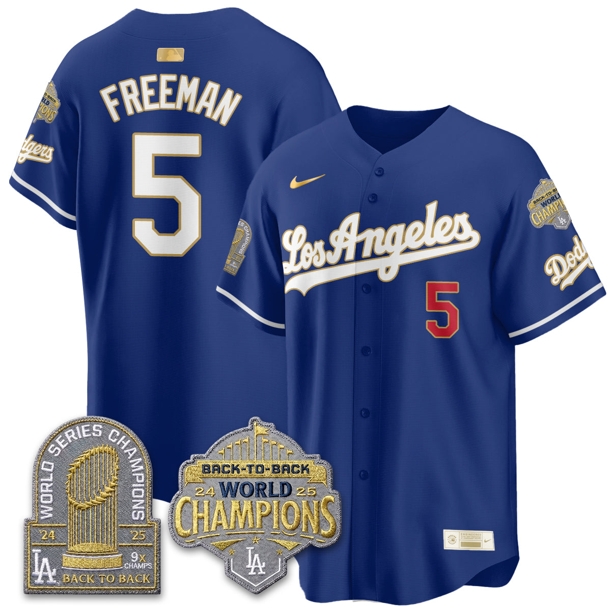 LAD Gold Collection Limited Gold Jersey - 9x & B2B Champs - All Stitched