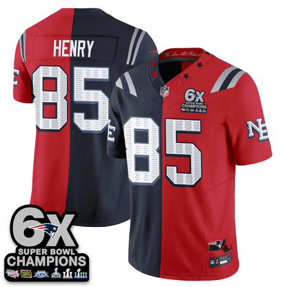 NE 6X Champs Rivalries Split Edition Vapor Jersey - Stitched (V2)