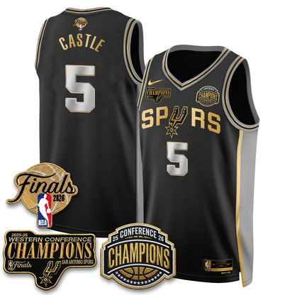 SAS 2026 NBA Western Conference Champions Vapor Special Edition Jersey - Stitched (1)