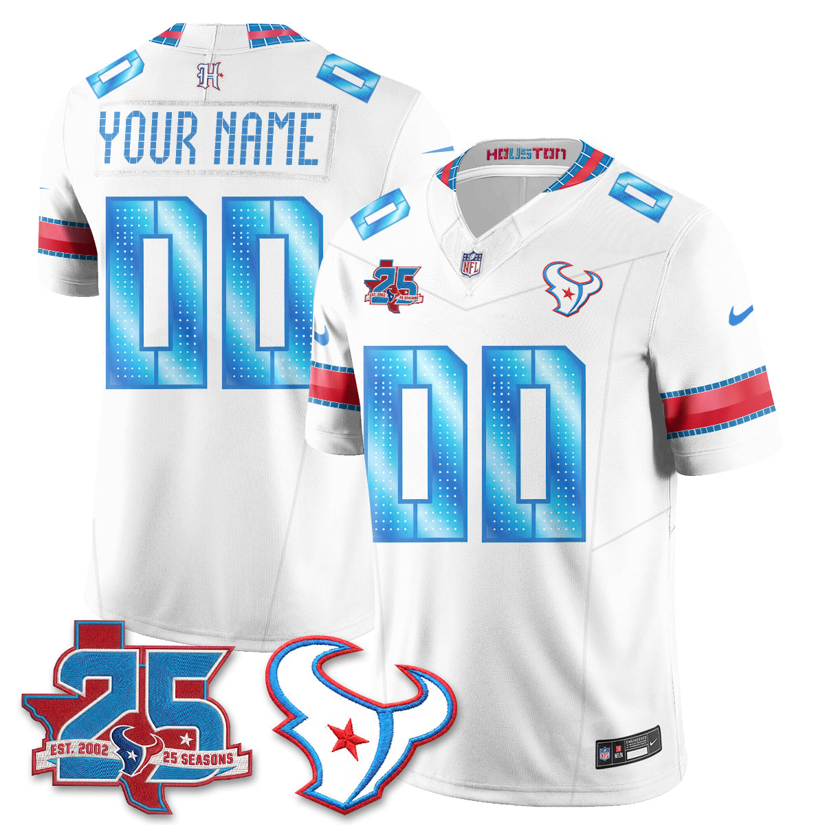 Houston Texans 2026 Rivalries Vapor Custom Jersey - Stitched
