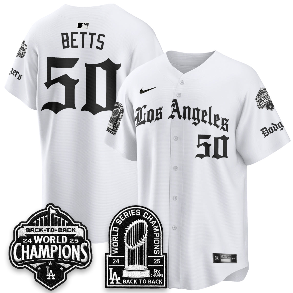 LAD WS Champions Back 2 Back Patch Vapor Premier Limited Gothic Gold Edition Jersey - All Stitched