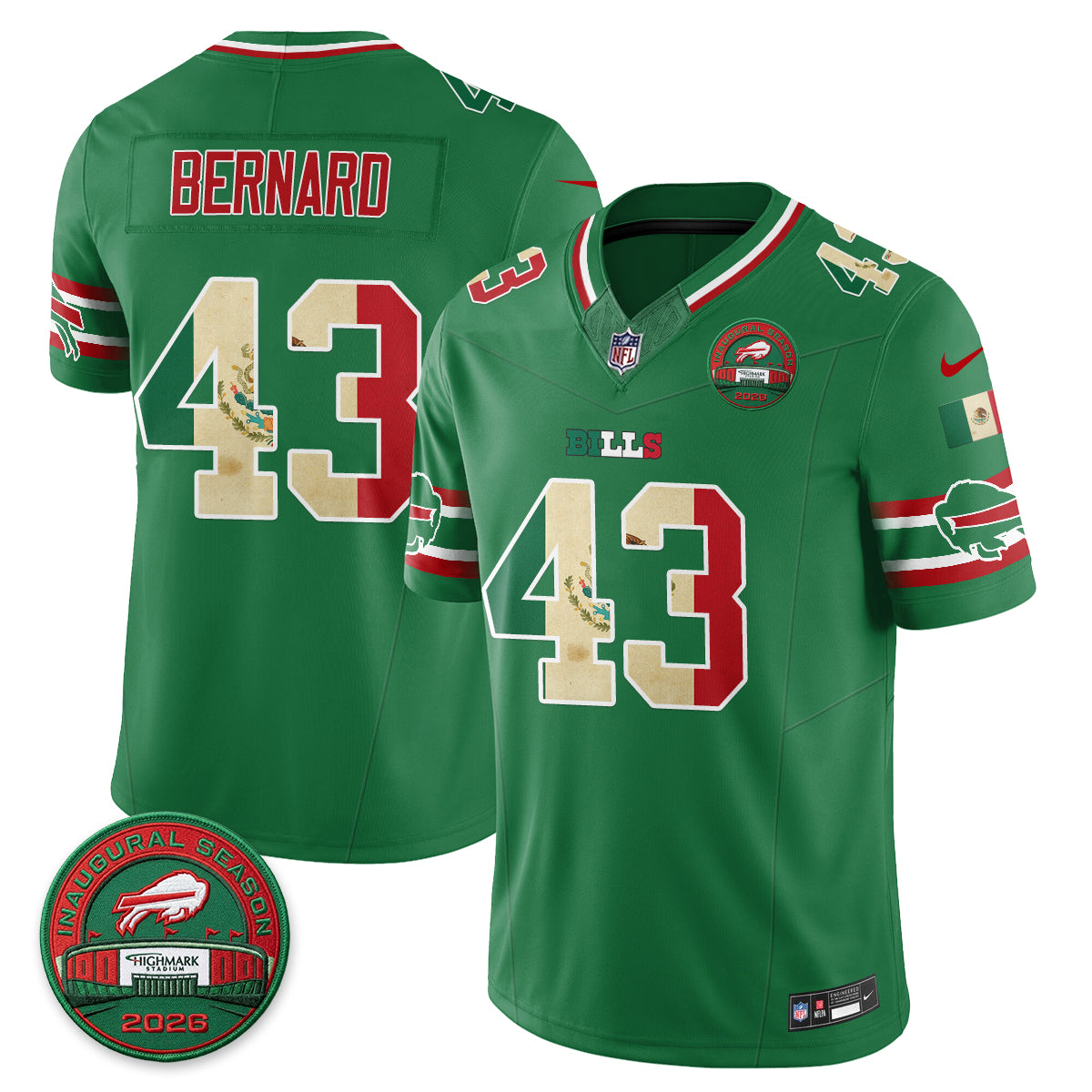 Buffalo Bills Mexico Edition Vapor Jersey - Stitched