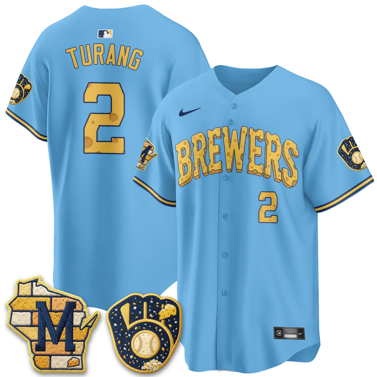 Milwaukee Brewers Cheesehead Edition Vapor Limited Jersey - Stitched