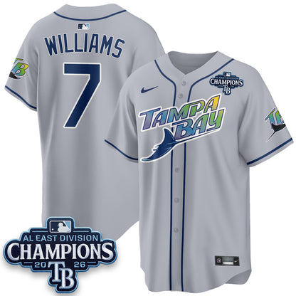 Tampa Bay Rays 2026 AL East Champs Vapor Jersey - Stitched