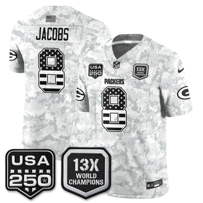 GB 2026 Salute To Service Edition Vapor Jersey - Stitched