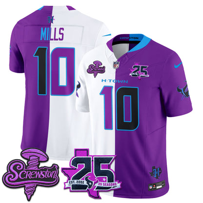 HOU DJ Screw Split Vapor Jersey - Stitched