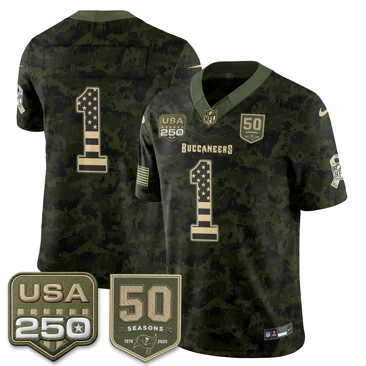 TB 2026 Salute to Service Edition Vapor Jersey - Stitched (Tiktok)