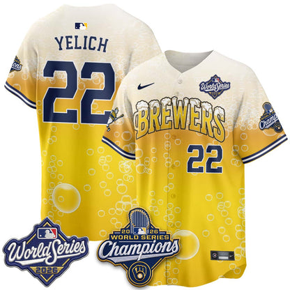MIL "Pitcher & Pint" 2026 WS Champions Vapor Jersey - Stitched (#32 Tiktok)
