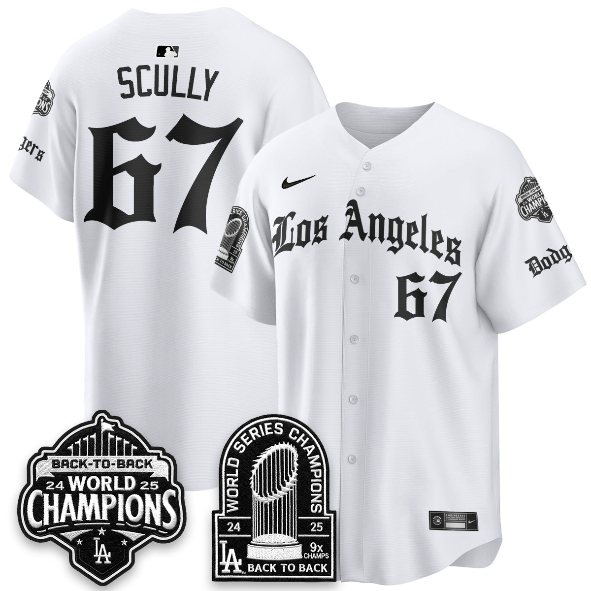 LAD WS Champions Back 2 Back Patch Vapor Premier Limited Gothic Gold Edition Jersey - All Stitched