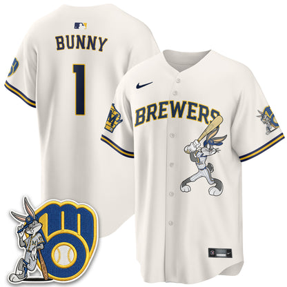 Milwaukee Brewers Bunny Edition Vapor Jersey - Stitched N1