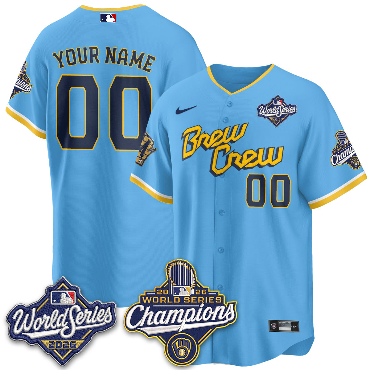 MIL 2026 WS Champions Custom Vapor Jersey - Stitched