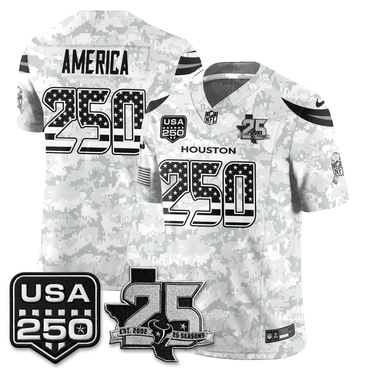 HOU 2026 Salute to Service Edition Vapor Jersey - Stitched