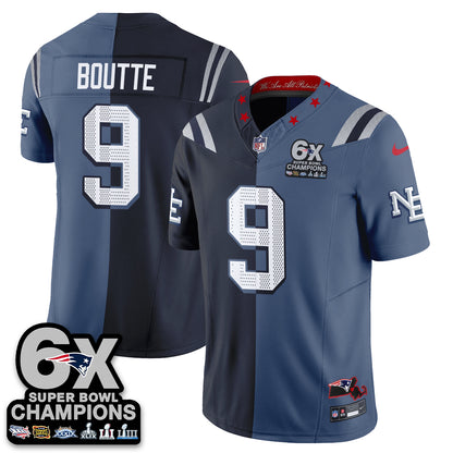 NE 6X Champs Rivalries Split Edition Vapor Jersey - Stitched (V2)