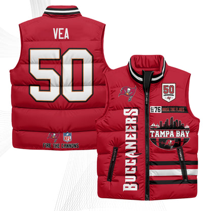 TB "Raise the Flags" Puffer Vest - Printed