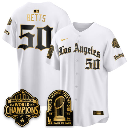 LAD WS Champions Back 2 Back Patch Vapor Premier Limited Gothic Gold Edition Jersey - All Stitched