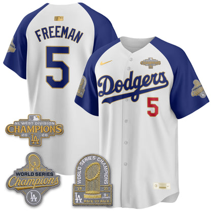 Los Angeles Dodgers 2026 NL West Champs Black Gold Vapor Jersey- Stitched
