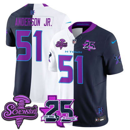 HOU DJ Screw Split Vapor Jersey - Stitched