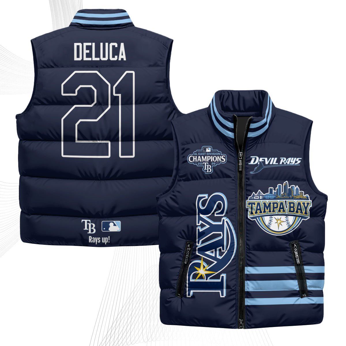 Tampa Bay Rays "Devil Rays" Puffer Vest - Printed