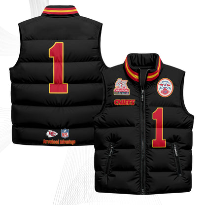 KC 4X Champs Gold Edition Puffer Vest - Printed
