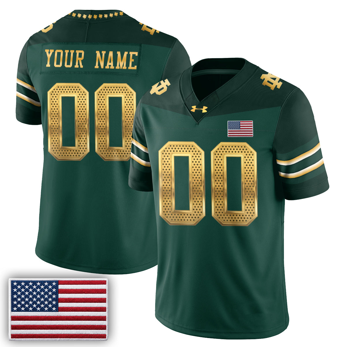 ND 2026 Shamrock Series Football Vapor Custom Jersey - Stitched