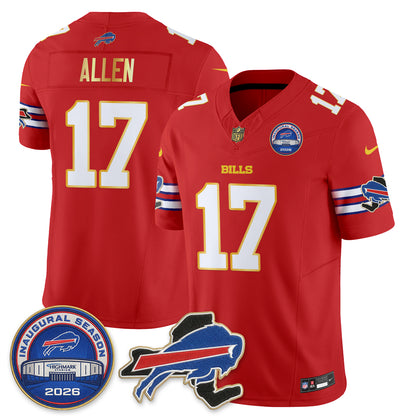 BUF 2026 Royal Gold Trim Edition Vapor Jersey - Stitched