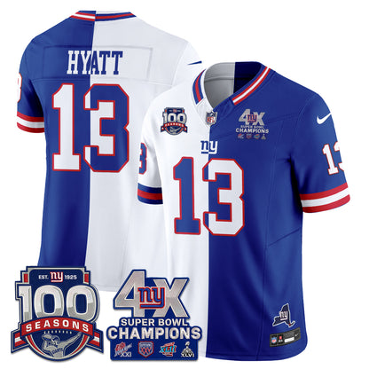 New York Giants 4X SBowl Split Edition Vapor Jersey - Stitched
