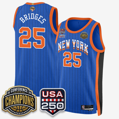 New York Knicks 2026 NBA Eastern Conference Champions City Edition Jersey V2- Stitched