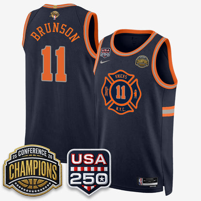 New York Knicks 2026 NBA Eastern Conference Champions City Edition Jersey V2- Stitched