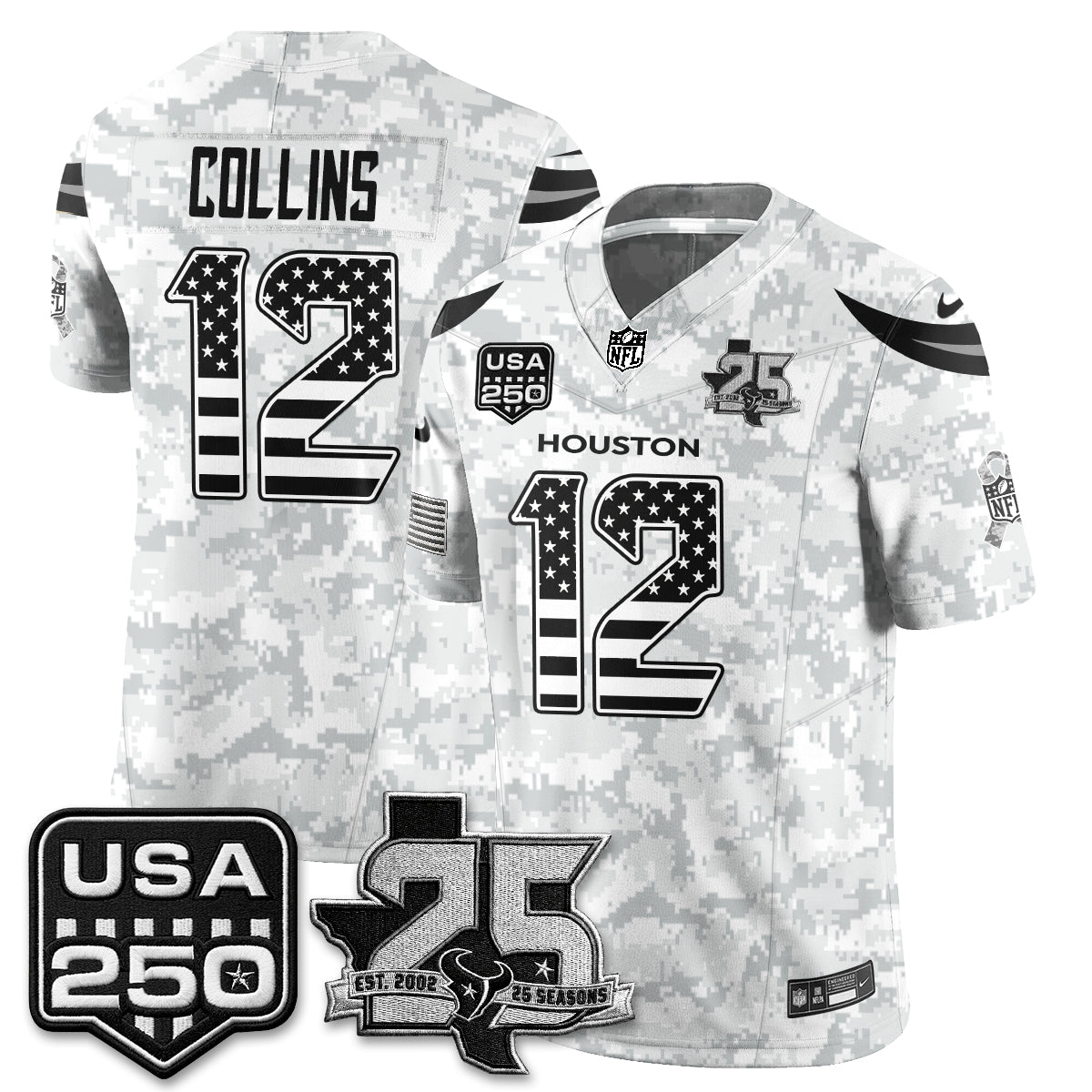 HOU 2026 Salute to Service Edition Vapor Jersey - Stitched