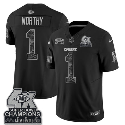 Kansas City Chiefs 2026 Salute to Service Vapor Jersey V2- Stitched