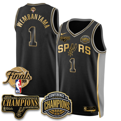 SAS 2026 NBA Western Conference Champions Vapor Special Edition Jersey - Stitched (1)