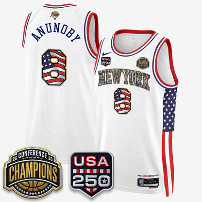 NYK 2026 NBA Eastern Conference Champions x Fourth of July Vapor Jersey - Stitched