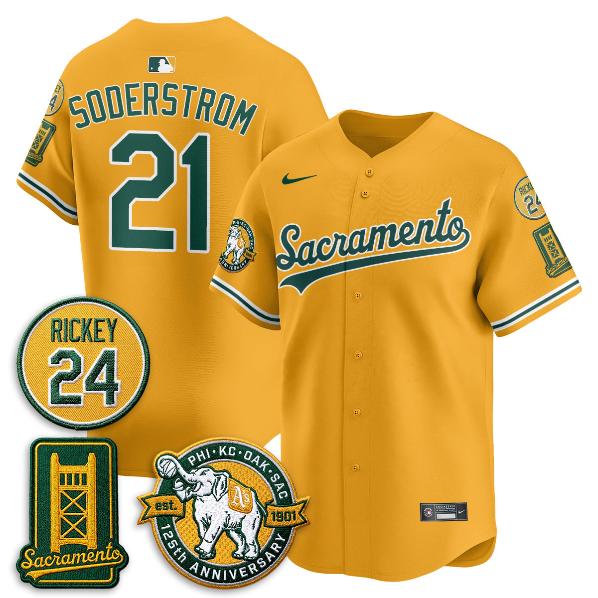 OAK 2026 Alternate Sacramento - Celebrating 125 Years -  Limited Vapor Jersey - All Stitched