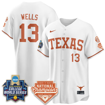 Texas Longhorns Softball 2026 World Series (WCWS) Vapor Premier Limited Jersey - B2B Champs - All Stitched
