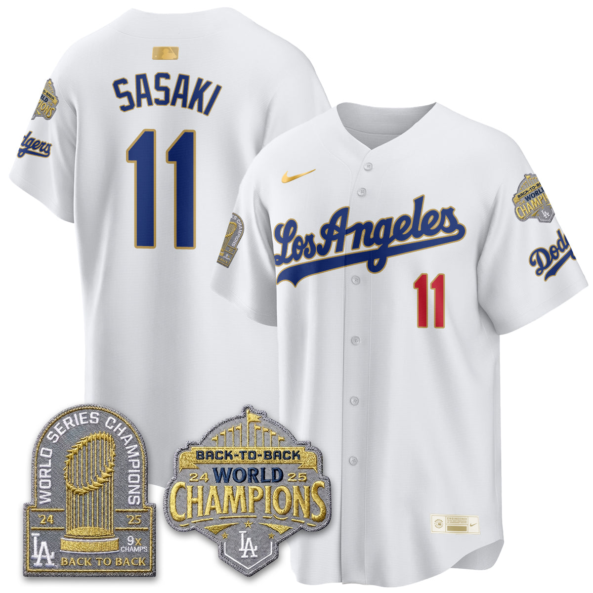 LAD Gold Collection Limited Gold Jersey - 9x & B2B Champs - All Stitched