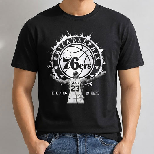 Philadelphia 76ers LeBron James #23 One Side Printed T-shirt V1