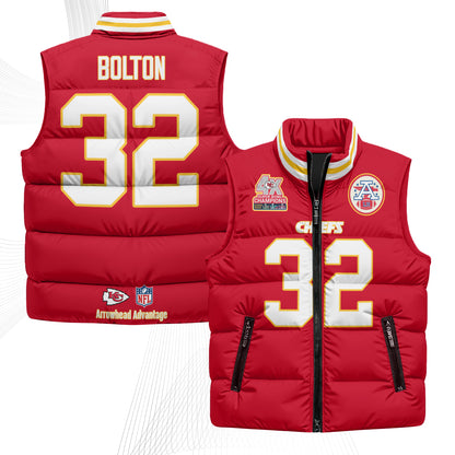 KC 4X Champs Gold Edition Puffer Vest - Printed