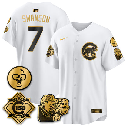 CHC 150th Anniversary Harry Caray Holy Cow Vapor Premier Limited Jersey - All Stitched V3