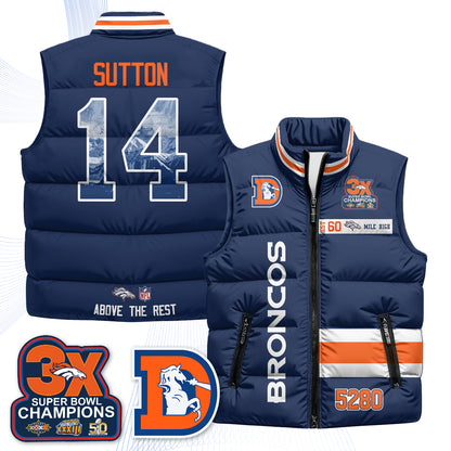DEN "Mile High" Puffer Vest - Printed